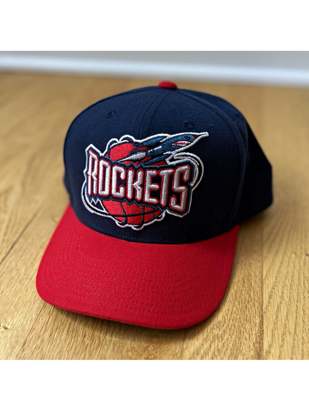 Mitchell & Ness Houston Rockets Snapback Hat Cap Navy Red NBA Nostalgia